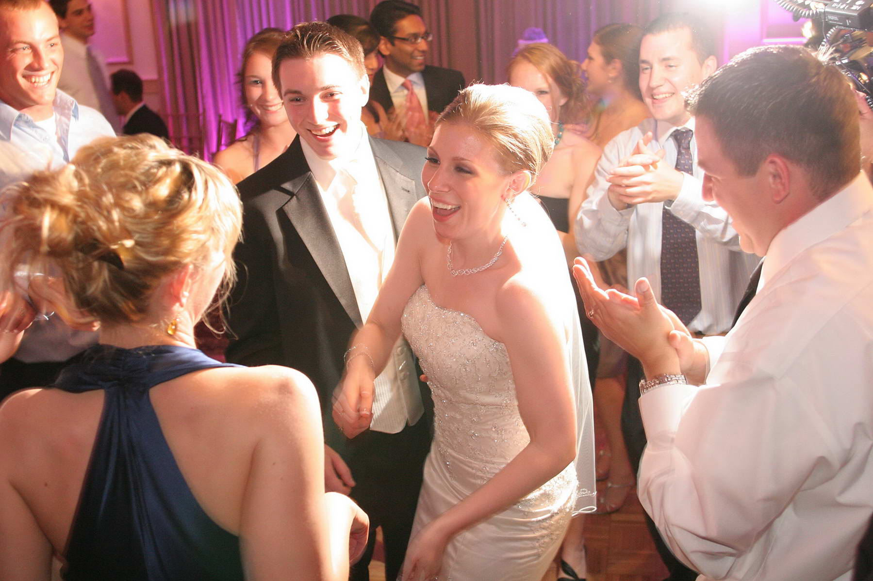 Bride and Groom with Guests