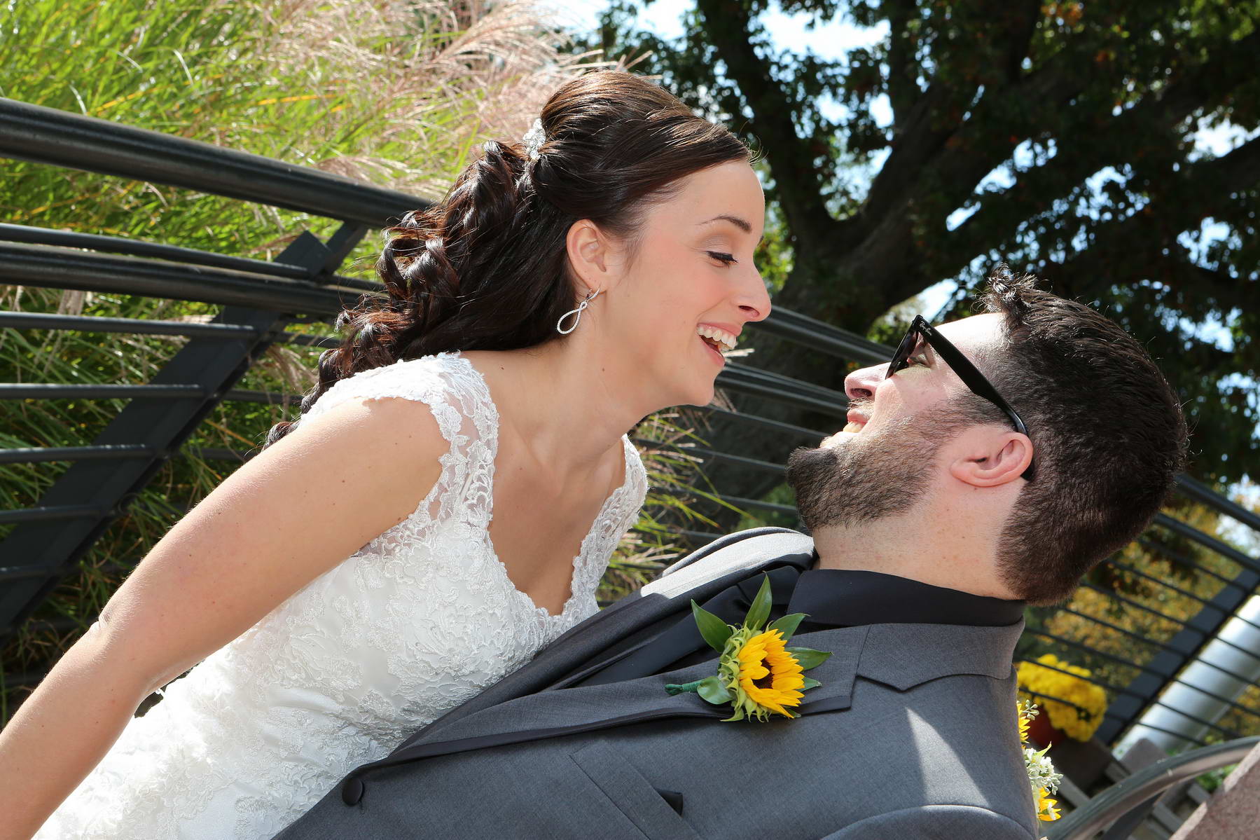 Playful Bride and Groom